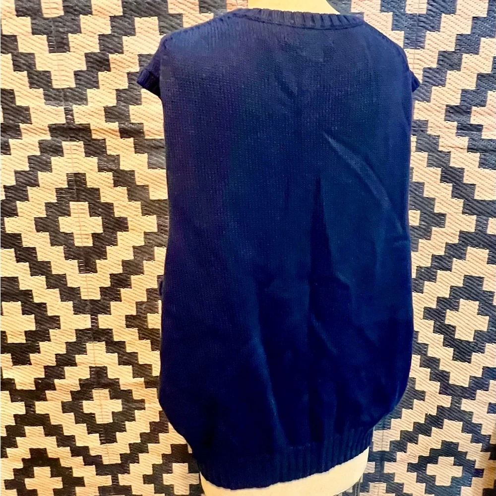 VINTAGE Polo Ralph Lauren knit‎ sleeveless sweater vest v neck 100% cotton 90s